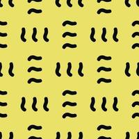 Vector seamless texture background pattern. Hand drawn, yellow, black colors.