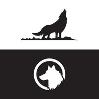 plantilla de logotipo de lobo
