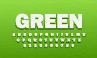 text effect green font alphabet