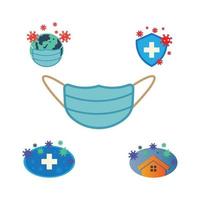 Protection coronavirus icon vector