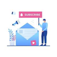 Subscribe to our newsletter illustration concept