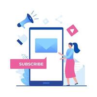 Subscribe vector illustration concept