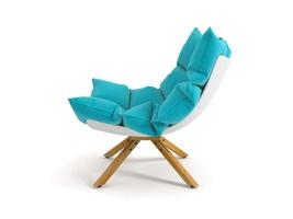 Armchair isolated on a white background in 3D rendering