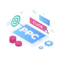 Pay per click illustration concept vector