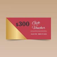 Green Gift Voucher Design Template vector