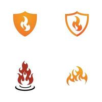 Fire flame vector illustration design template