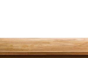mesa aislada en blanco foto