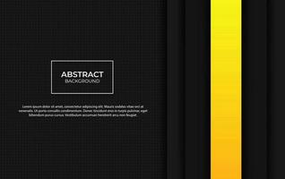 Abstract presentation yellow and black background vector