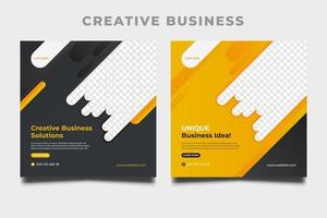 Square Banner Creative Business templates for Social media post. vector