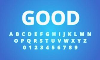 text effect good font alphabet