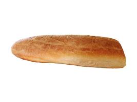 hogaza de pan sobre un fondo blanco foto