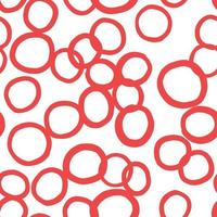 Vector seamless texture background pattern. Hand drawn, red, white colors.