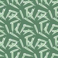 Vector seamless texture background pattern. Hand drawn, green, white colors.