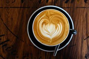 Latte art coffee