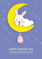 Easter day card vector