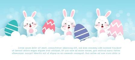 Easter day background and banner vector