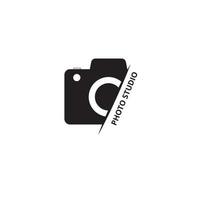 plantilla de vector de icono de logotipo de fotografía de cámara