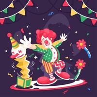 Party and Play with Cute Clown vector