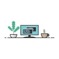 work at home icon vector flat