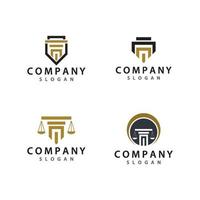 conjunto de iconos de logotipo de ley