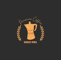 Coffee pot icon design vector