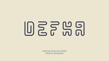 Decorative Monoline Uppercase Font Suitable for Logotype or Monogram vector