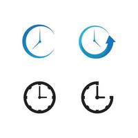 clock logo icon vector