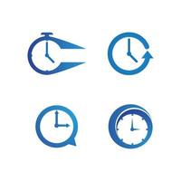 clock logo icon vector