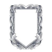 ornament frame vintage inking illustration artwork vector