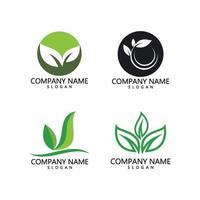 Green leaf logo vector