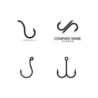 fishing hook logo vector