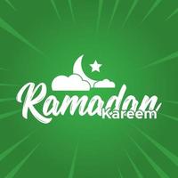 Ramadan Kareem greeting lettering text vector