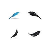 feather logo vector template