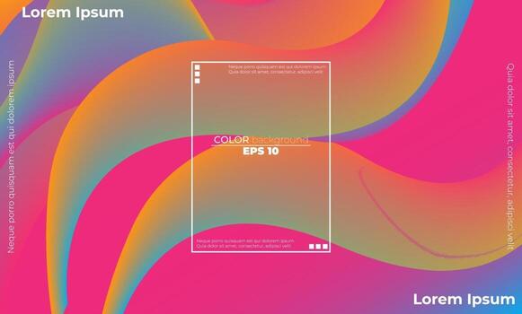 patrón de color fluido abstracto de fondo degradado líquido de color neón vector