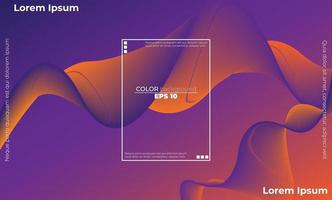 Abstract fluid color pattern of neon color liquid gradient background vector