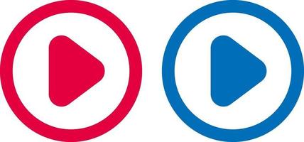 Arrow Icon Play BLue And Red Line Design vector