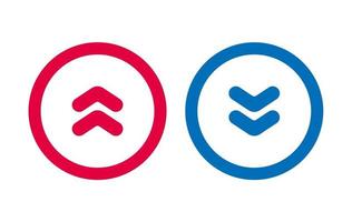 Design Arrow Icon Line Red And Blue vector