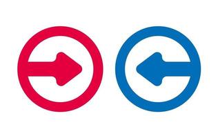 Design Arrow Icon Red And Blue vector