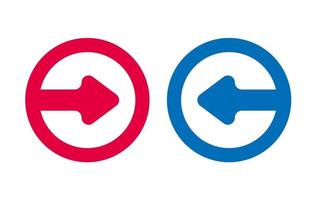 Design Arrow Icon Red And Blue vector