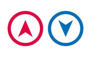 Design Arrow Icon BLue And Red vector