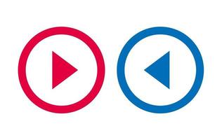 Icon Arrow Line Design Red And Blue Vector