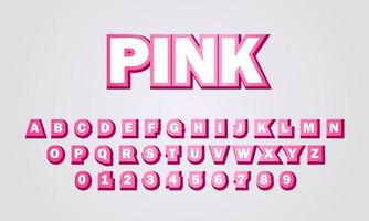 text effect pink font alphabet