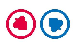 Arrow Tree Line Icon Design Red And Blue vector