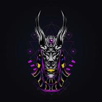 ilustración de arte de anubis vector