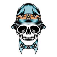 skull summer vibes vector
