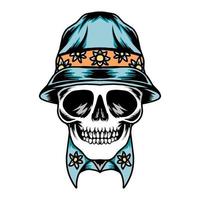 skull summer vibes vector