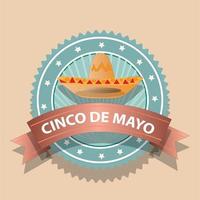 Cinco de Mayo Sign and Badge vector