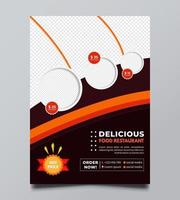folleto de promoción de venta de alimentos y plantilla de póster vector