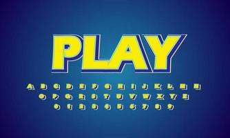 text effect play font alphabet vector