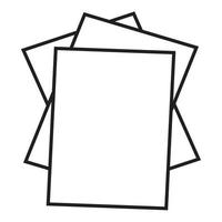 Blank paper icon on white background vector.